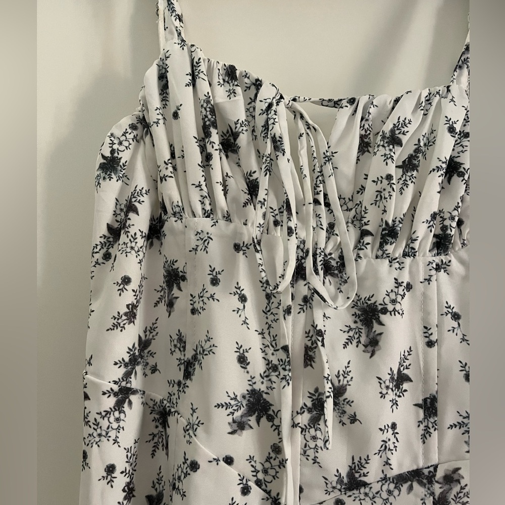 Floral corset midi Dress sundress - Picture 4 of 6